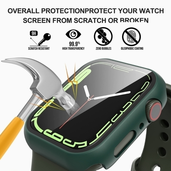 Apple Watch Screen Protector 40mm 41mm 43mm 45mm iwatch case - Picture 4 of 8